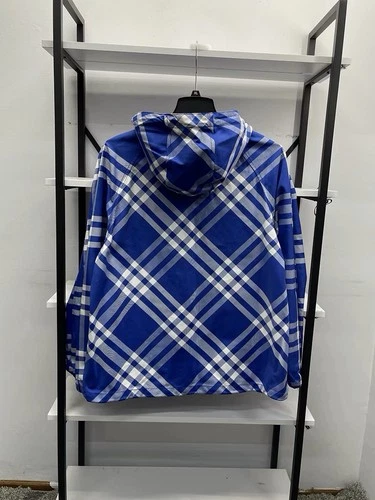 Burberry Jacket Blue Check Hooded (Medium) MSRP $2,350.   image 2