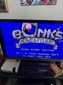 Bonk's Adventure Nintendo NES Game Box and Manual (ripped) Tested Working