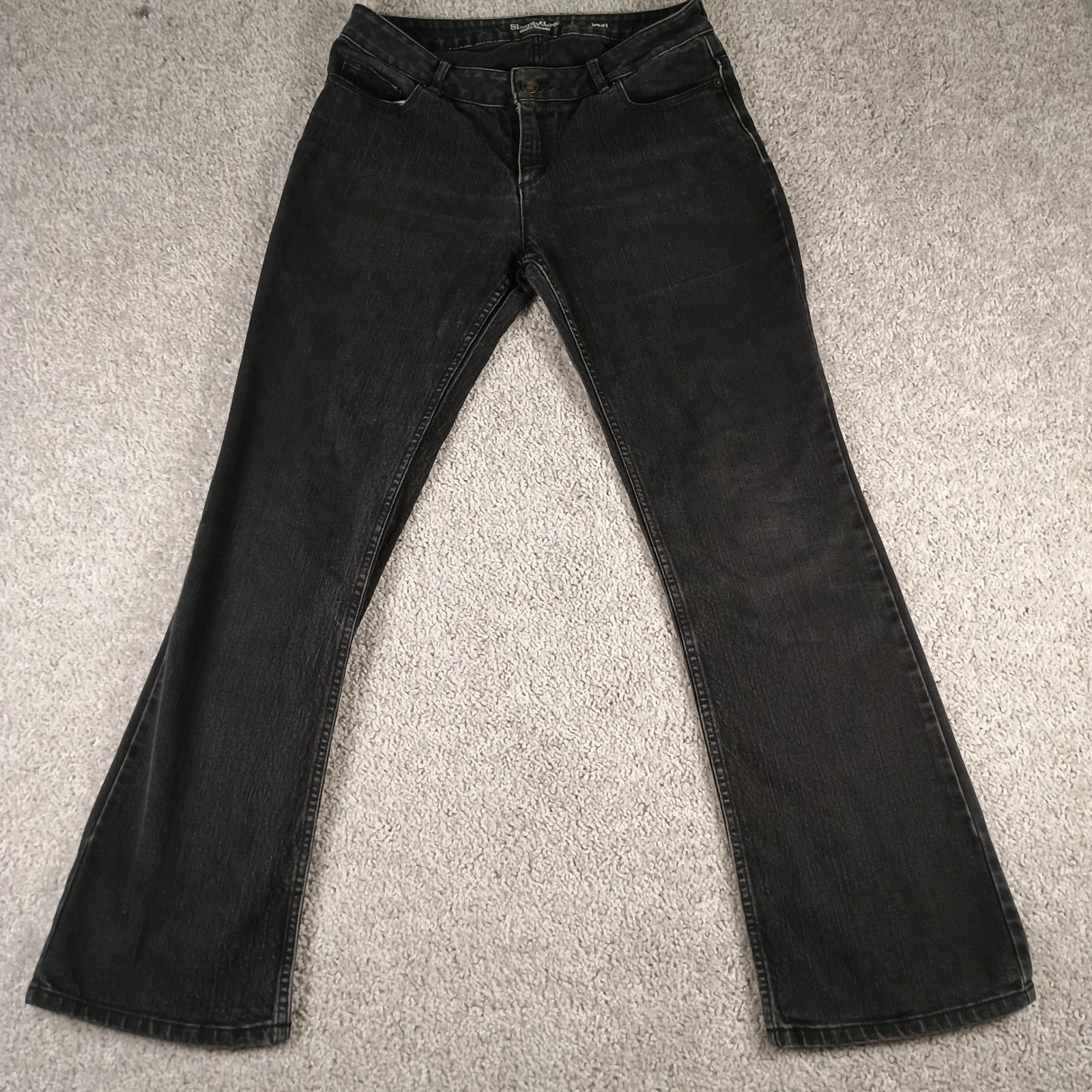 Simply Vera Vera Wang Womens Bootcut Jeans Faded Black Size 10 Stretch Denim