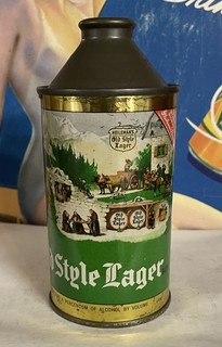 IRTP HEILEMAN'S OLD STYLE LAGER BEER CONE TOP tin CAN LA CROSSE WISCONSIN ale