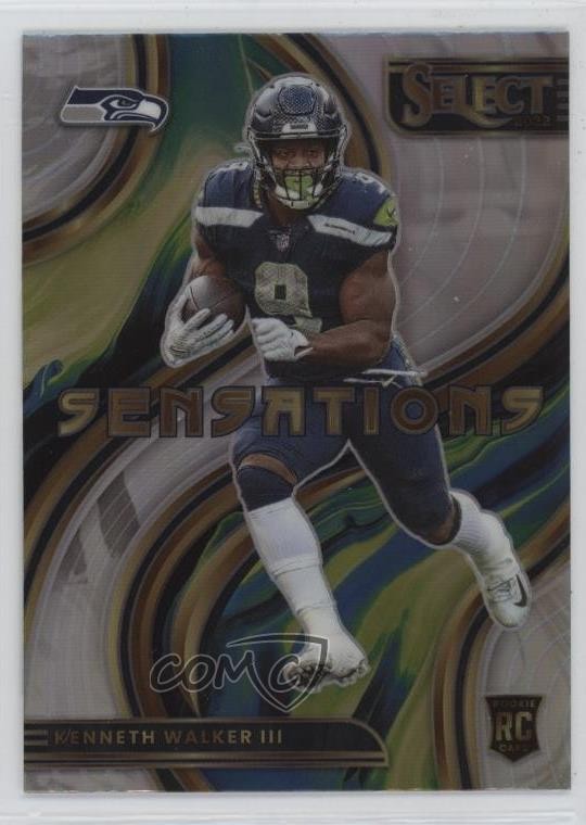 2022 Panini Select Sensations Silver Prizm Kenneth Walker III #SEN-22 Rookie RC