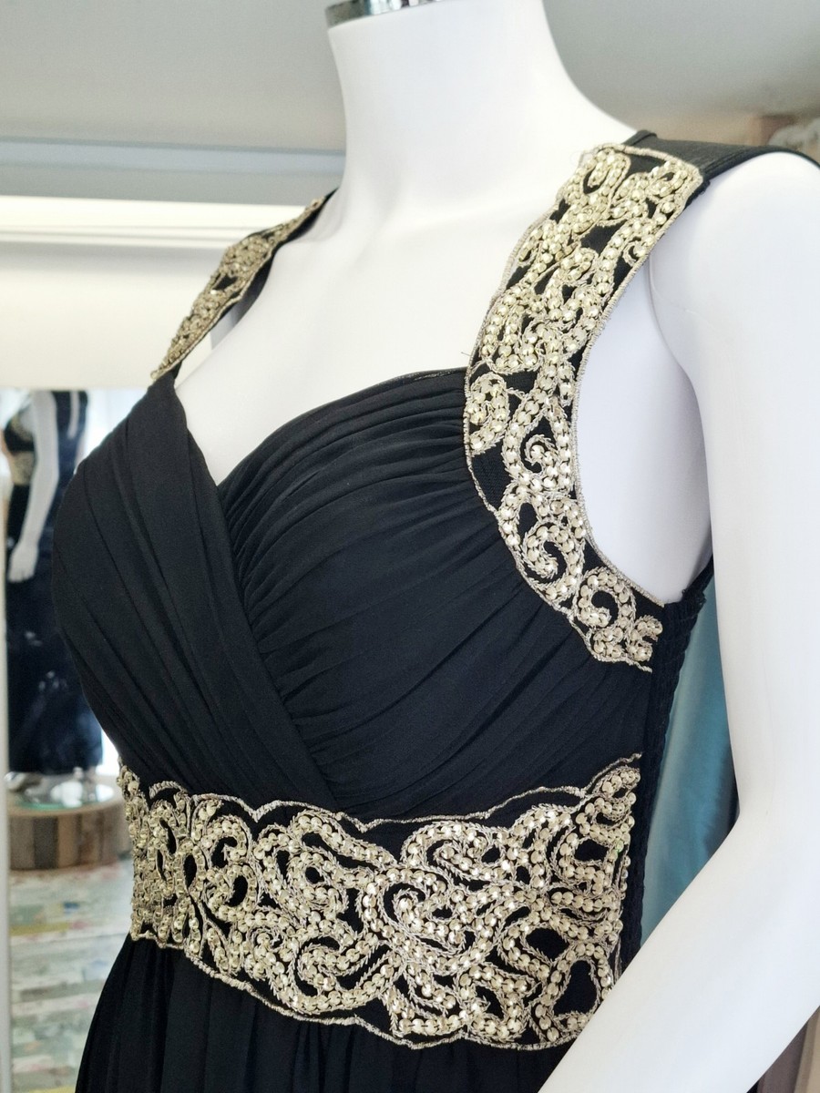 Quiz Black Gold Egyptian Goddess Style Diamante Chiffon Evening Ball Prom Cruise | eBay UK Quiz Black Gold Egyptian Goddess Style Diamante Chiffon Evening Ball Prom Cruise | eBay UK