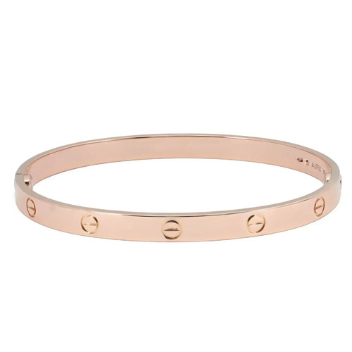 Cartier Love Bracelet Classic Model 18K Rose Gold Size 21