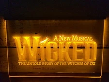 Wicked The Musical Story of Witches OZ LED Neon Light Sign for Room Cinema Home