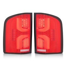 Red Led Tail Lights For 2007-2014 Chevy Silverado 1500 2500 Brake Lamps