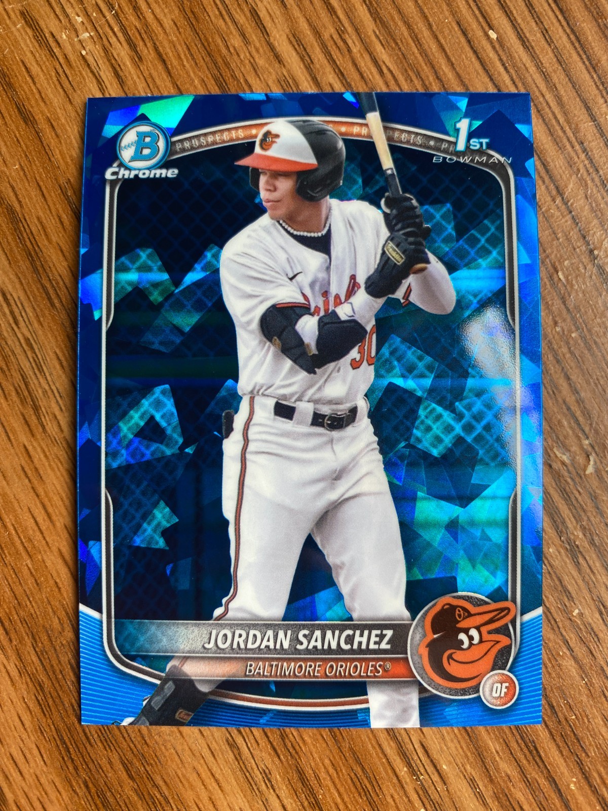 Jordan Sanchez 2025 Bowman Chrome Sapphire 1st Bowman Orioles