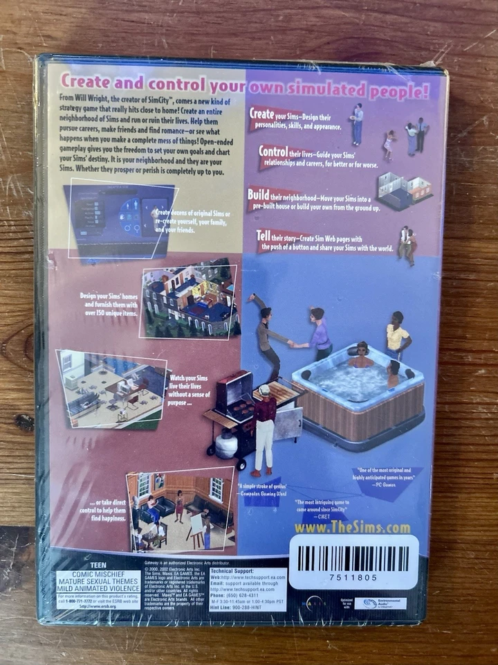 The Sims PC Game New Sealed 2000 2002 Edition EA Games People Simulation Sealed! - Image 2 of 2