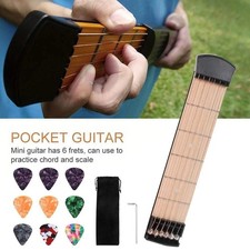 Pocket Guitar 6 Fret Portable Guitar Chord Practice Tool for Beginners Practice