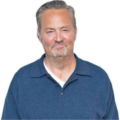 Matthew Perry (blaues Oberteil) Half Body Buddy Cutout