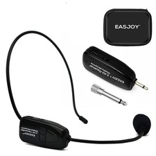 Wireless Microphone Headset 2.4G Wireless Mic Headset and Handheld 2 in 1 Rec...