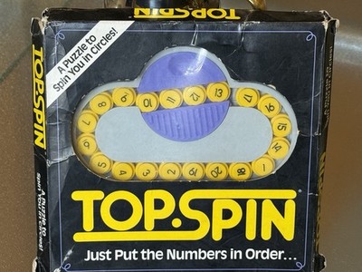 Top Spin Brettspiel Nummer Puzzle Teaser Strategie 1989 KOMPLETT VINTAGE RETRO