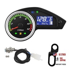Motorcycle Speedometer Gauge Digital Speedometer for Motorcycle LCD Gauge
