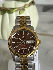 Rado Purple Horse Red Dial Two Tone Automatic Swiss Men's Vintage Wristwatch MOD