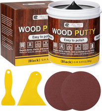 9.87 oz Wood Filler Putty Repair Kit, Black Wood Putty Filler Paintable Sandable