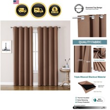 Room Darkening Curtains 102 Inches Long 2 Panels Set for Living Room, Grommet...