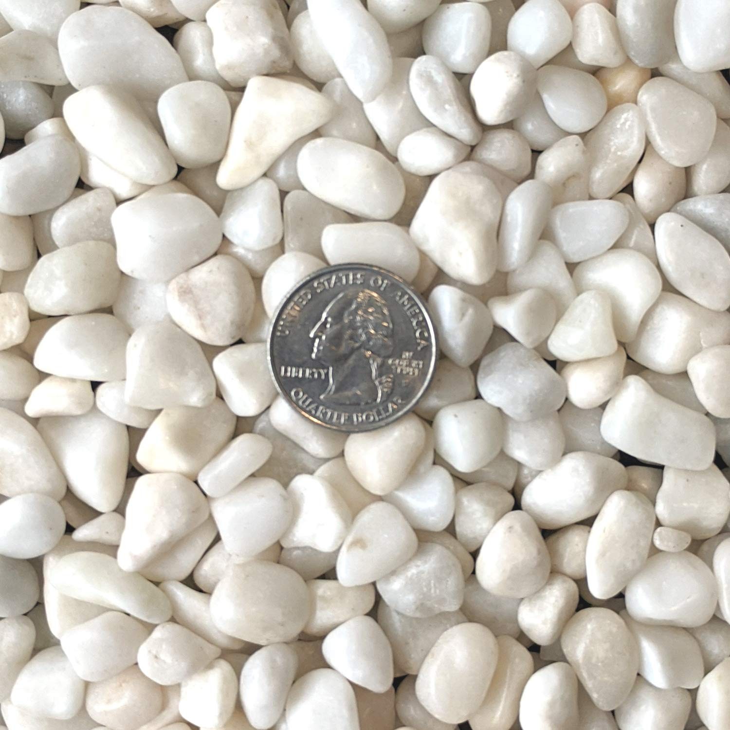 Best Midwest Hearth Decorative Polished White Pebbles 3/8" Gravel Size 2-lb Bag