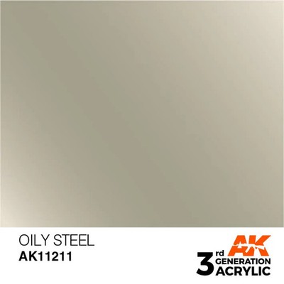 AK Interactive 3rd Gen Acrylic AK11211 Oily Steel 17ml