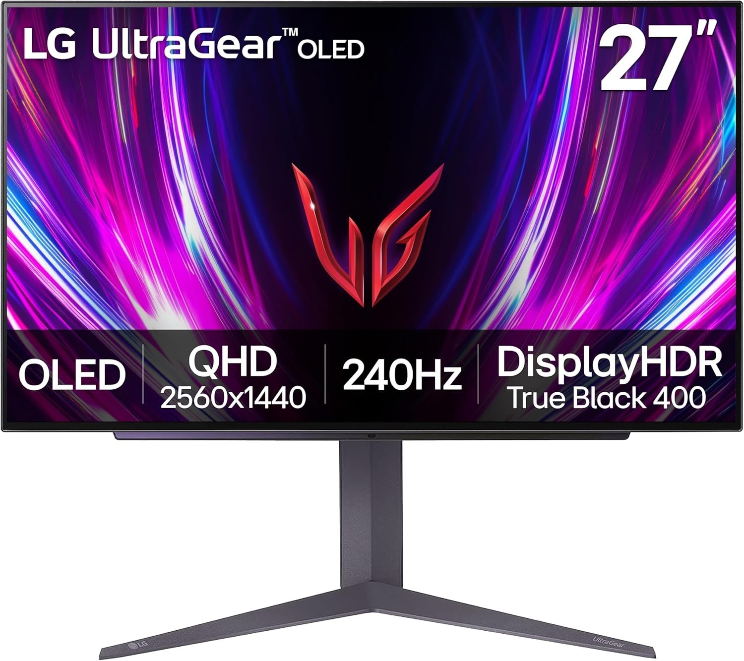 LG ‎27GS93QE-B 27-inch Ultragear OLED Gaming Monitor QHD 1440p 240Hz 0.03ms