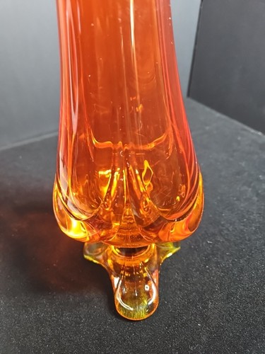VIKING ORANGE AMBERINA MCM DRAPIERT DREI ZEHEN PERSIMONE GESCHWUNGENE GLASVASE 24,5" - Bild 20 von 23