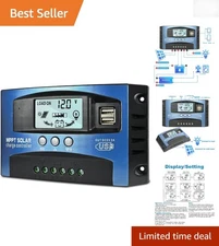 Efficient 100A Dual USB Solar Charge Controller with LCD & Timer Settings