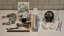 Nintendo Wii Console w/ 2 Controllers, New Sensor, 2 Nunchucks, Games, TESTED