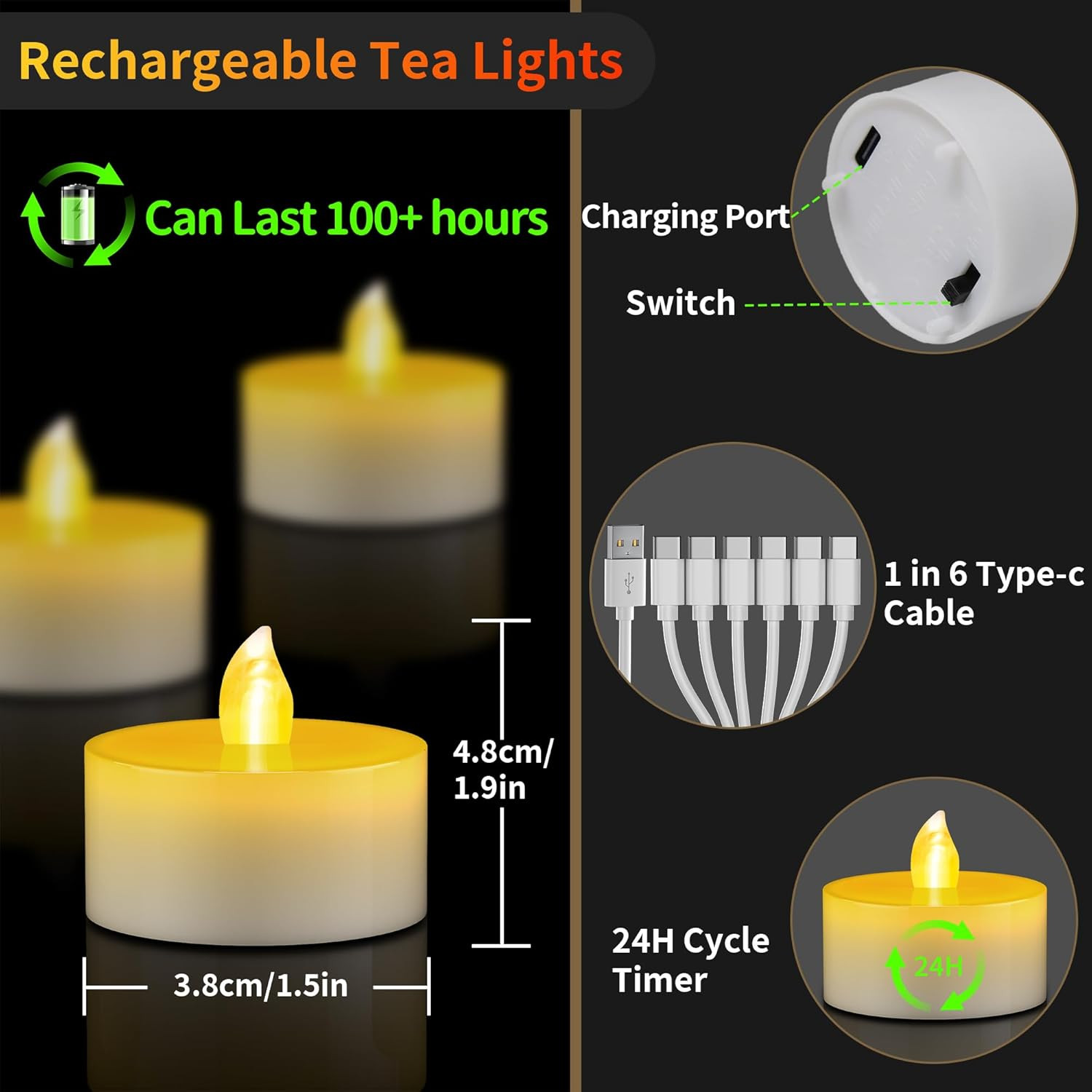 Candele LED con Telecomando e Timer: la Soluzione Pratica per l'Arredo - 2