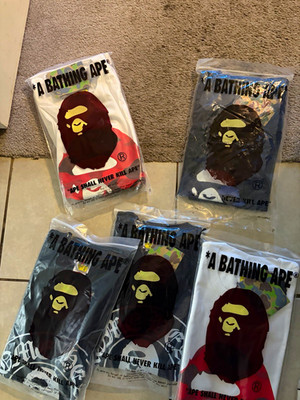A Bathing Ape BAPE Unisex Baby Cotton Graphic Logo T-Shirt, Multicolor