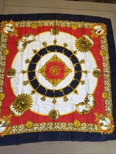 100 Silk Scarf Made In Italy Beautiful Detail 34  