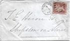GB 1861 1d Red Stars Cover with London 91 Duplex to Shipston on Stour