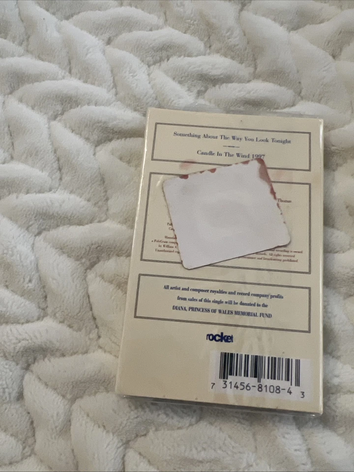 Elton John Cassette Tape Factory SEALED “Candle in the Wind” - 1997 SINGLE - Image 2 of 2