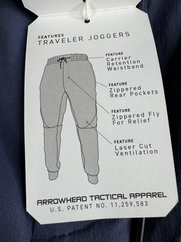 Arrowhead Tactical Traveler Joggers Pants Mens Sz XL Steel Blue Stretch New NWT - Image 3 of 4