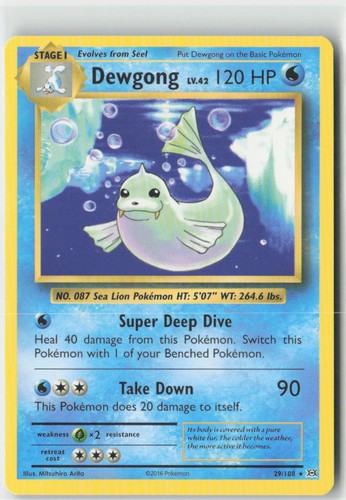 Dewgong 29/108 Rare Evolutions Pokemon Near Mint