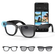 AI Smart Glasses 4K HD Camera, BT Call, 800W Anti-Shake Camera Glasses with V...