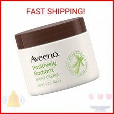 Aveeno Positively Radiant Moisturizing Face Neck Night Cream with Tone Correct