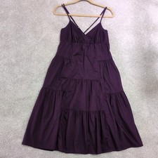 Gap Y2K 90s Purple Whimsigoth Babydoll Cottage Dark Fairy Tiered Dress Sz 6
