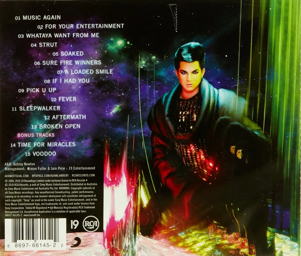 Adam Lambert For Your Entertainment (CD) - Bild 2 von 2