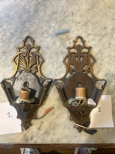 Virden Sconce Slip Shade frame Needs electric No Shades-#1 Sold -#2 IS AVAILABLE - 第 1/12 張圖片
