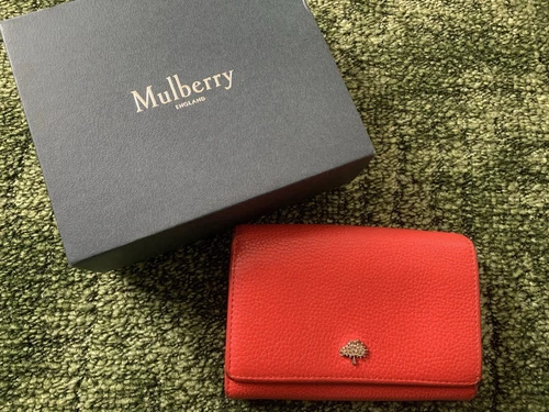 MULBERRY Borsa e scatola francese albero in pelle rosso gelso