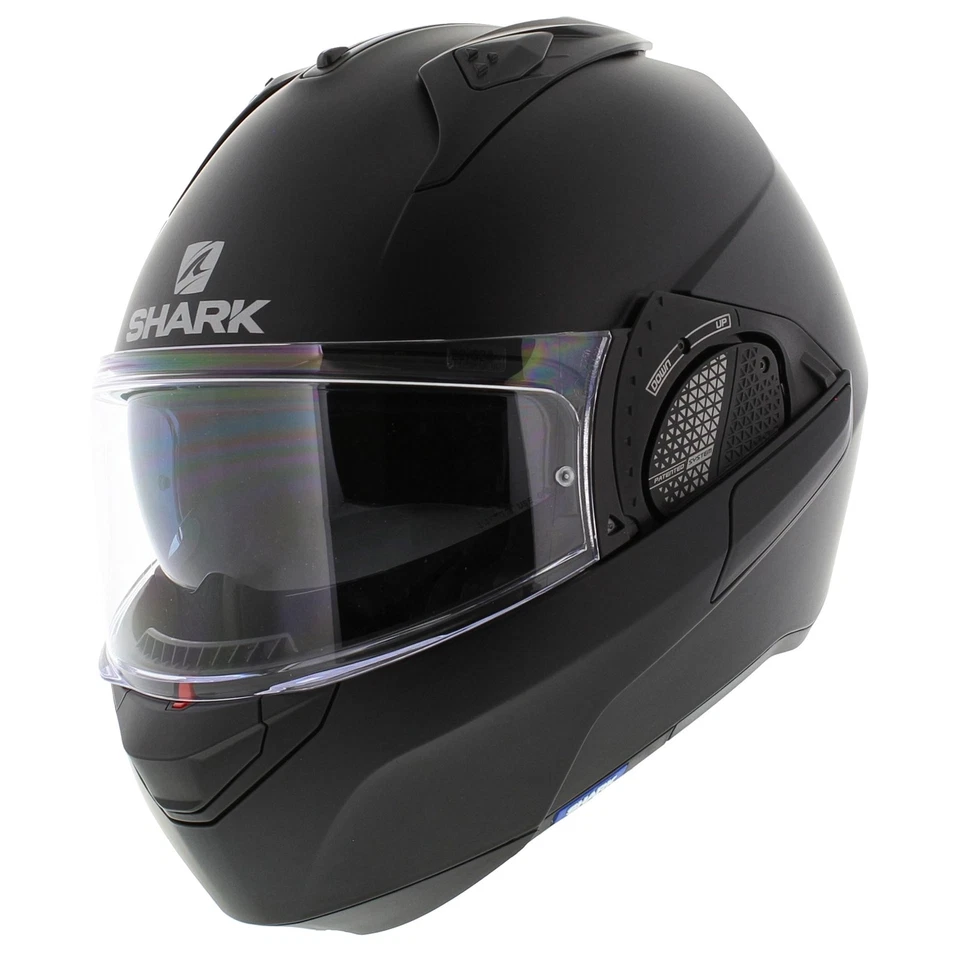 Casque Moduler Shark EVO GT Blank Black Noir Mat Protège Menton Basculable GR XS