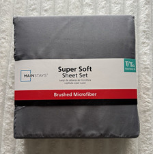 Mainstays Super Soft Brushed Microfiber Sheet Set Twin/Twin XL Gray