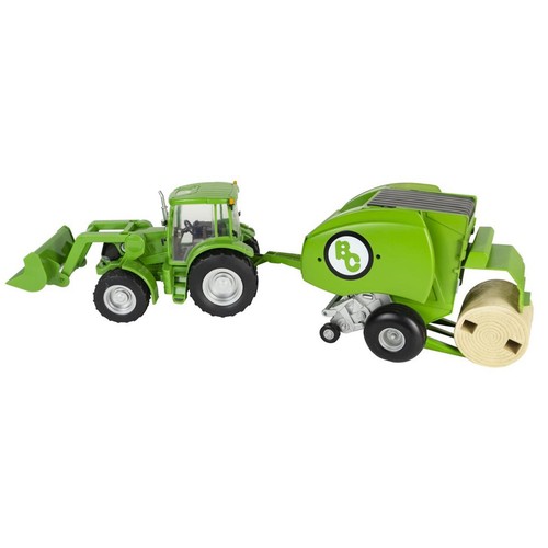 Big Country Toys 1/20 Green Round Baler with Bale 490 - Picture 3 of 4