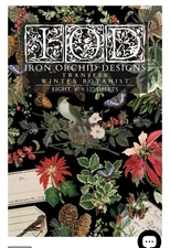 Iron Orchid Designs Winter Botanist Transfer Book