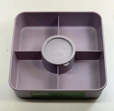 Figmint Bento Food Storage Container Lavender Large Snack Tray 5 Compartments