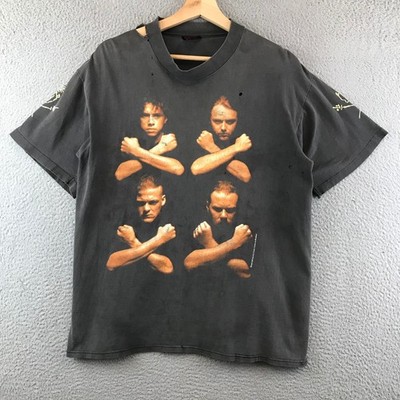 Vintage 1992 Metallica Birth School Death T Shirt Band Tee USA Made L  Distressed