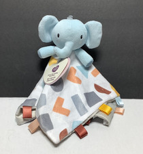 New Parent s Choice Lovey Blue Elephant Multi Colored Shapes Security Blanket