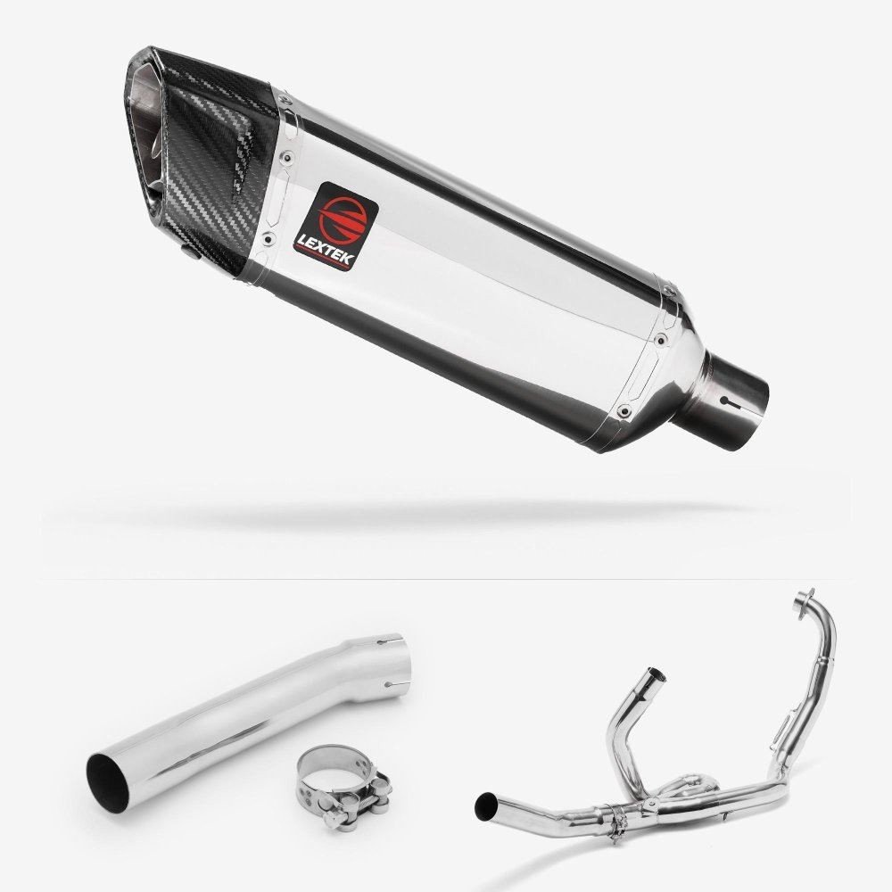 Lextek SP4 Exhaust System 300mm for Suzuki SV650 (99-02)
