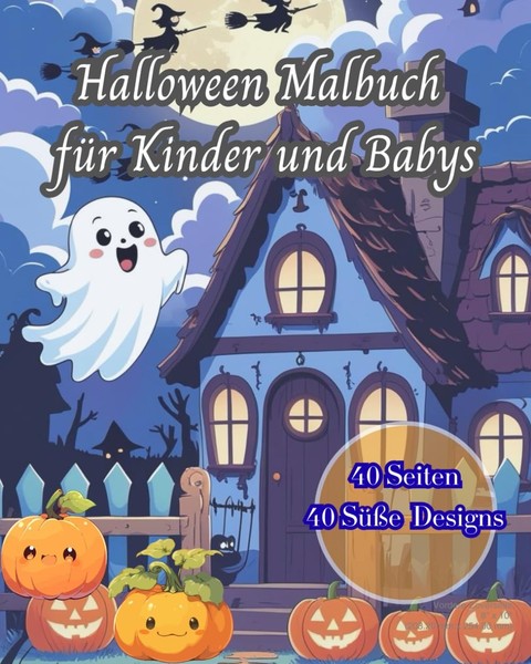 Halloween Malbuch Kinder 3-6 Jahre, Ausmalen KüRbisse Geister Monster-image