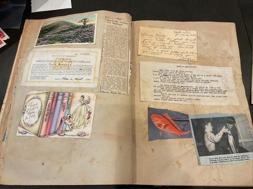 1937 Scrapbook 15” X 11” Tempio di San Valentino Pubblicità Topolino Die Cut - Foto 17 di 18