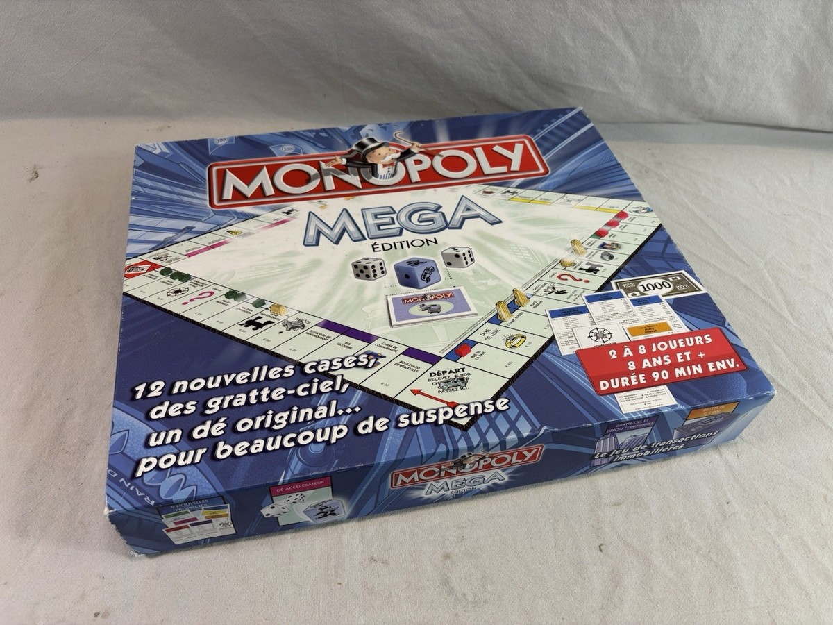 Monopoly Méga édition – 2 à 8 Joueurs, Hasbro 2012, Occasion Complet (boîte Consolidée)
