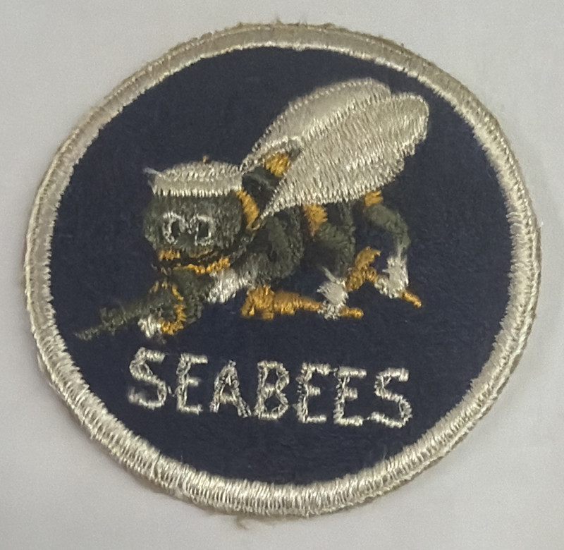 WW II US Navy Seabees Militaria Hard to Find Patch